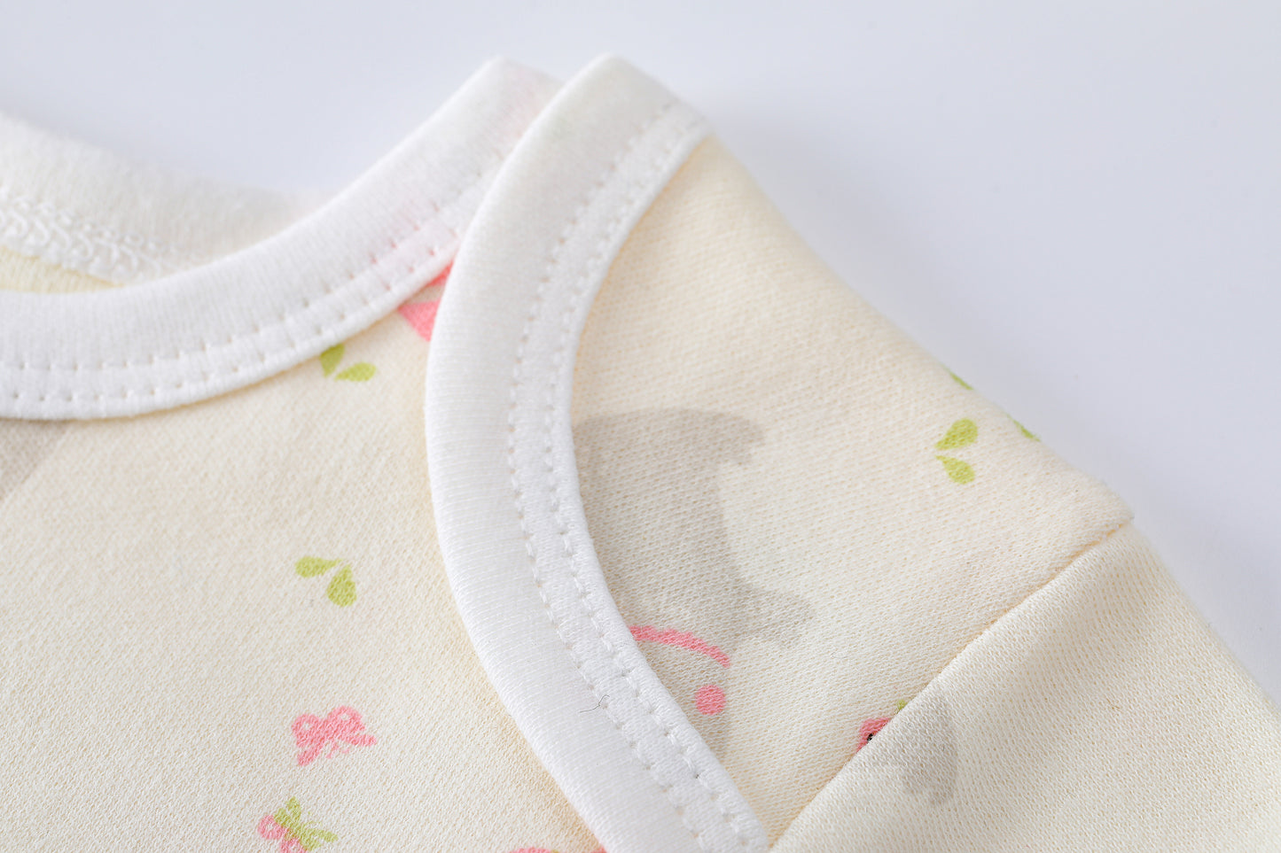 Short Sleeve Deer Print-White Bodysuit