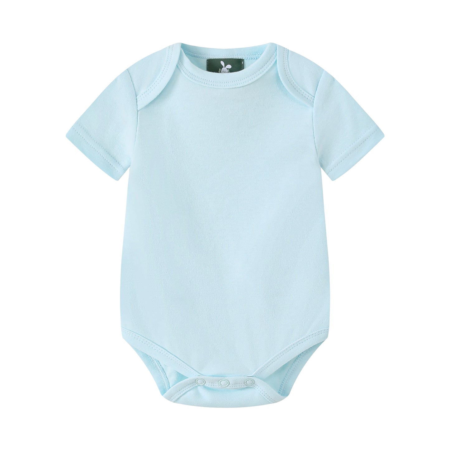 Short Sleeve Bodysuits Light Blue