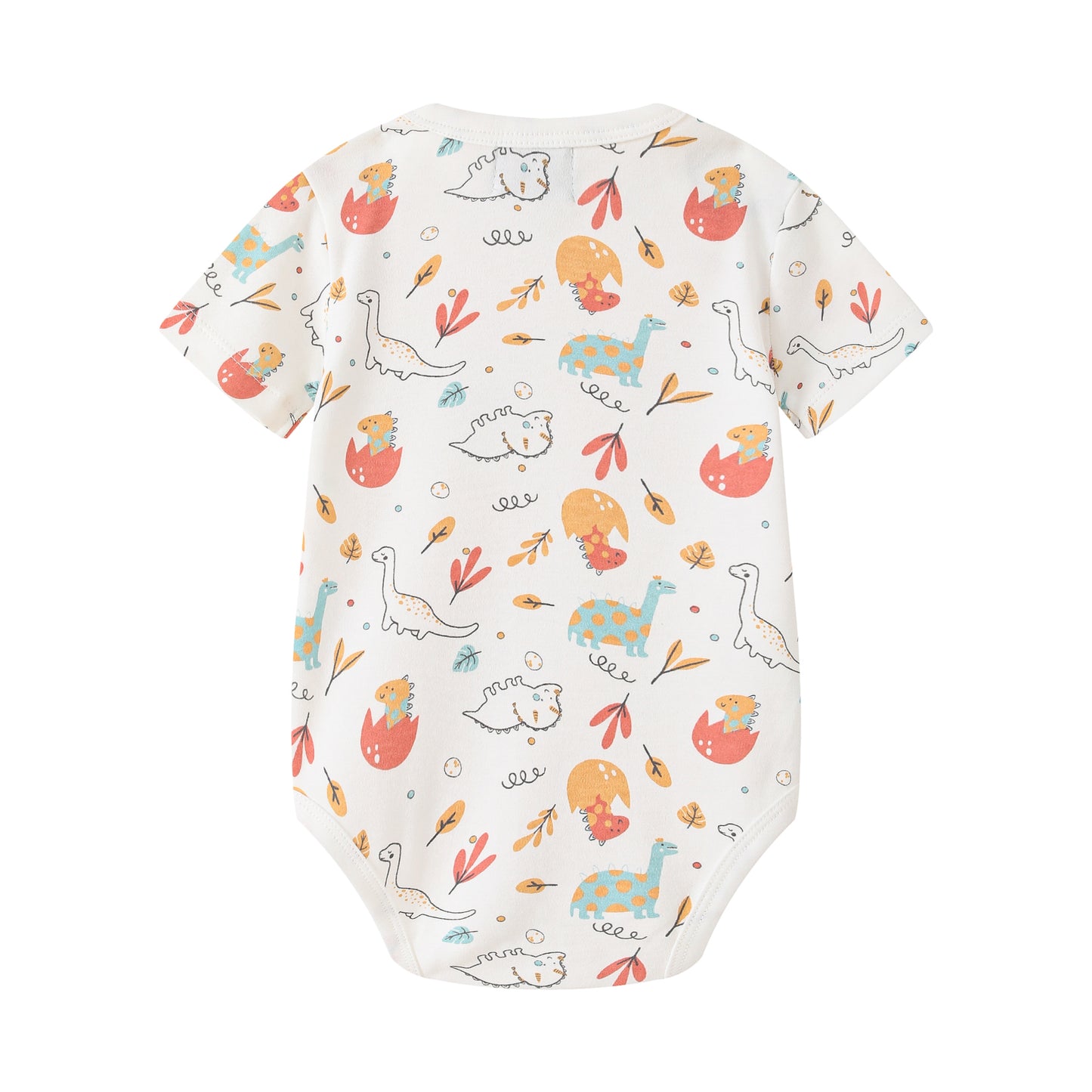 Short Sleeve Yellow Dino Print-Bodysuit