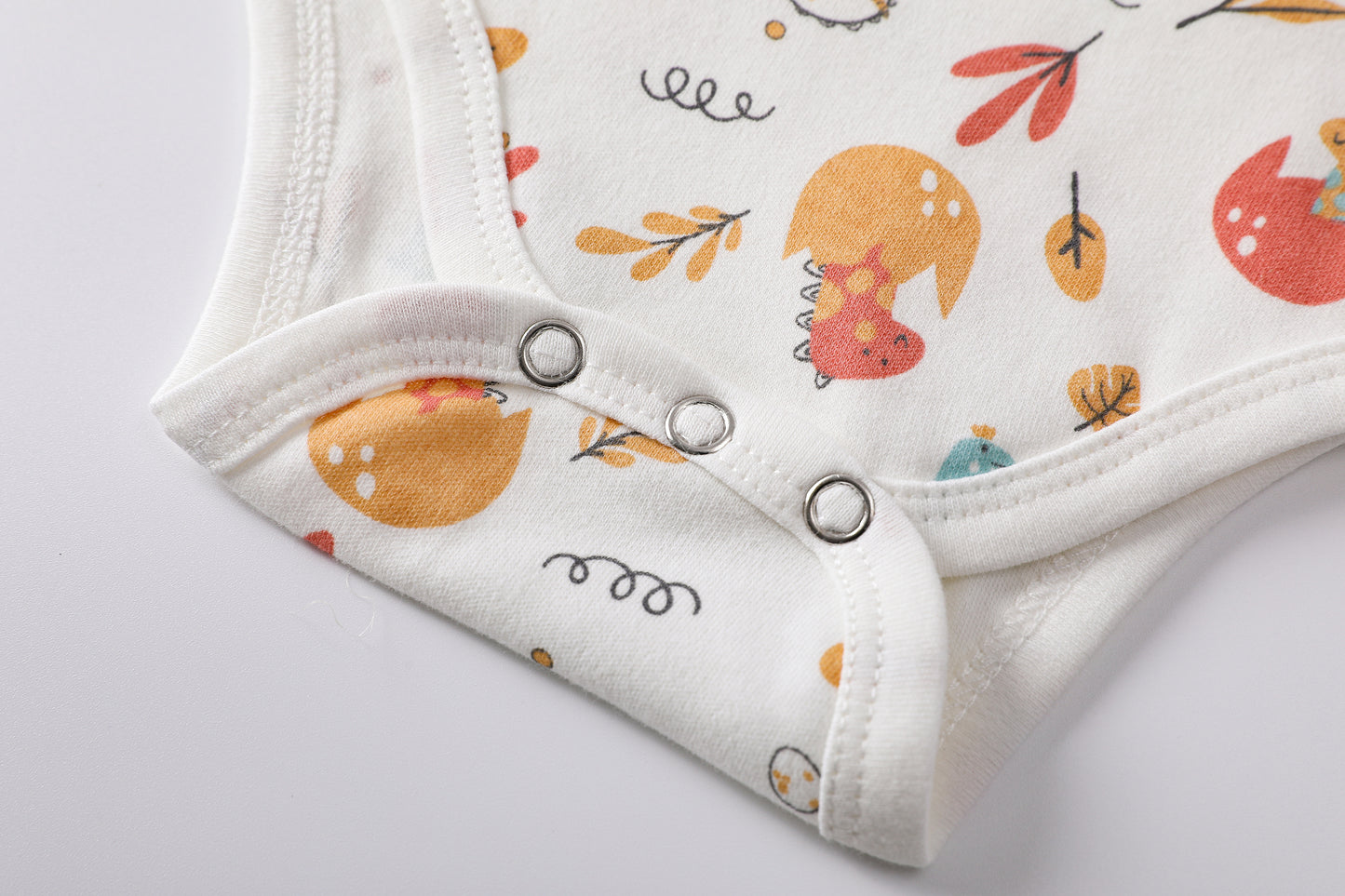 Short Sleeve Yellow Dino Print-Bodysuit