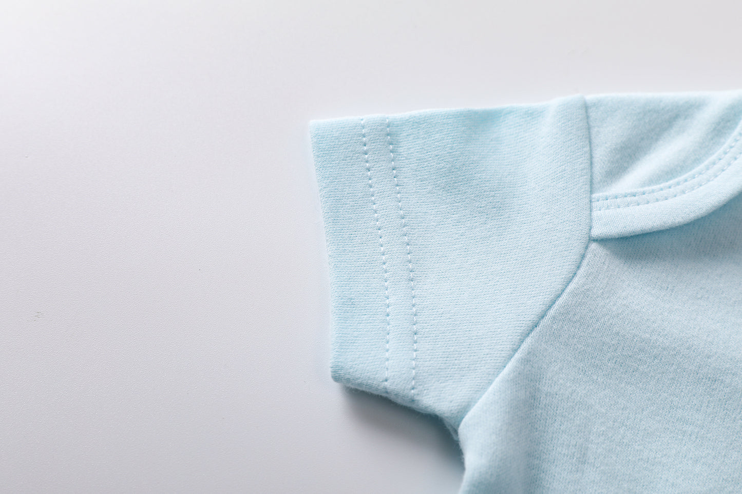Short Sleeve Bodysuits Light Blue
