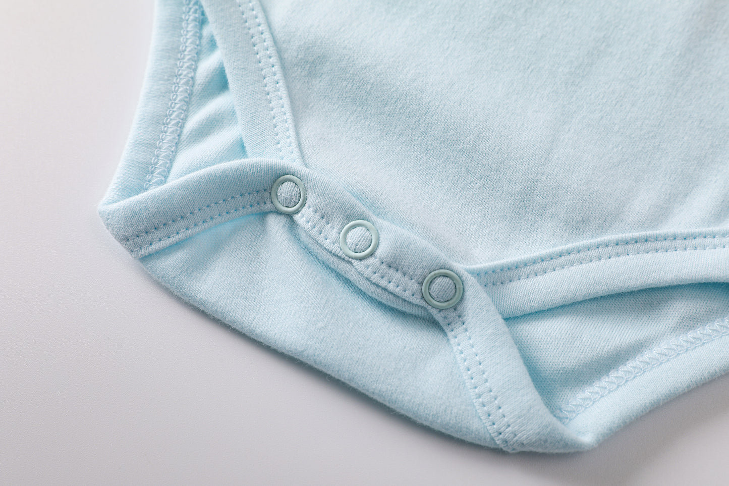 Short Sleeve Bodysuits Light Blue