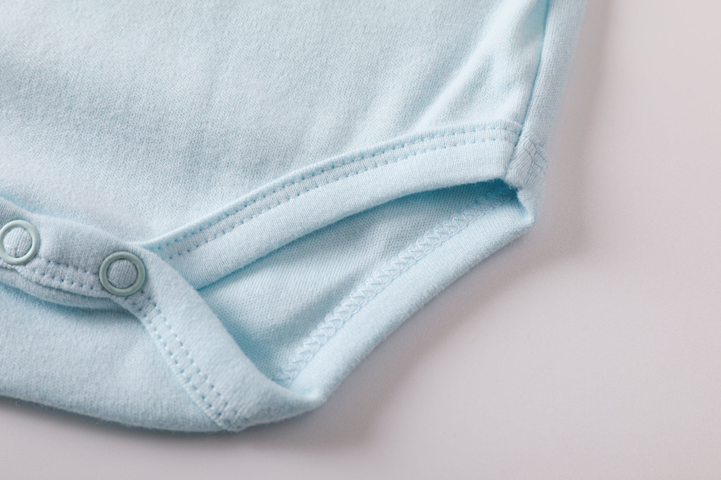 Short Sleeve Bodysuits Light Blue