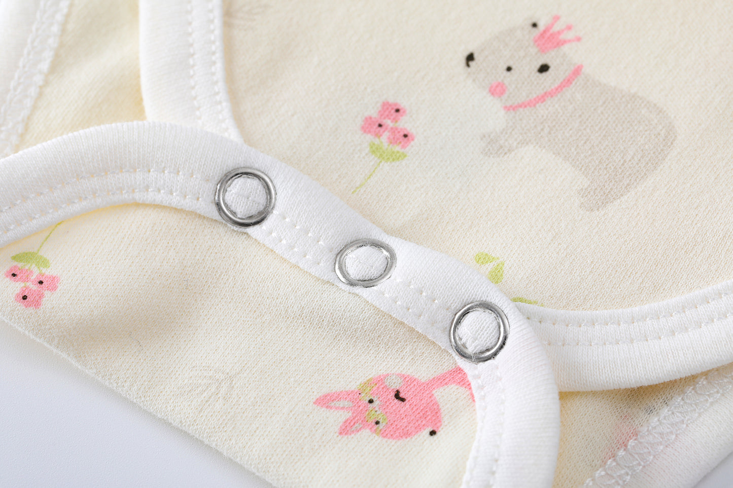 Short Sleeve Deer Print-White Bodysuit