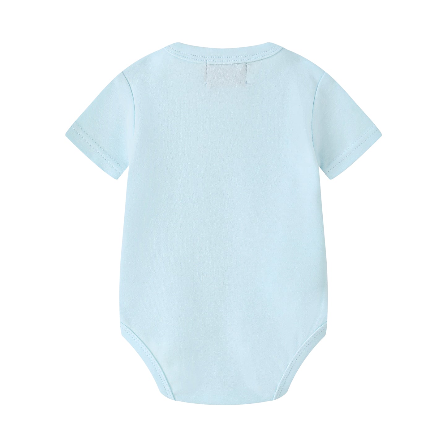 Short Sleeve Bodysuits Light Blue